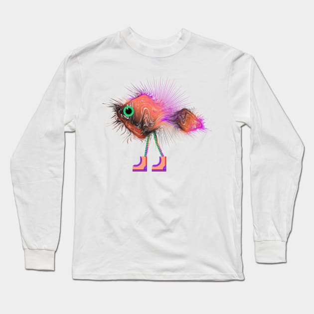 Powdery fish in sneakers Long Sleeve T-Shirt by Gerchek